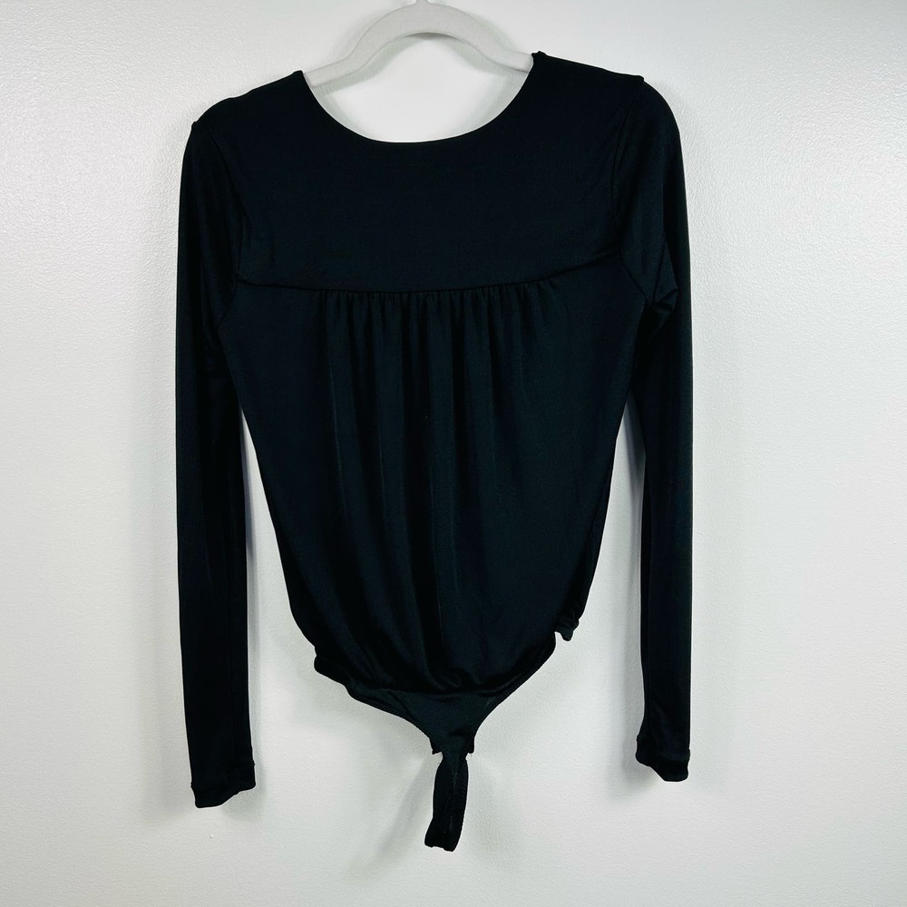 Free People Intimately Free Black Slinky Body Suit Blouse Size Small - Picture 7 of 7
